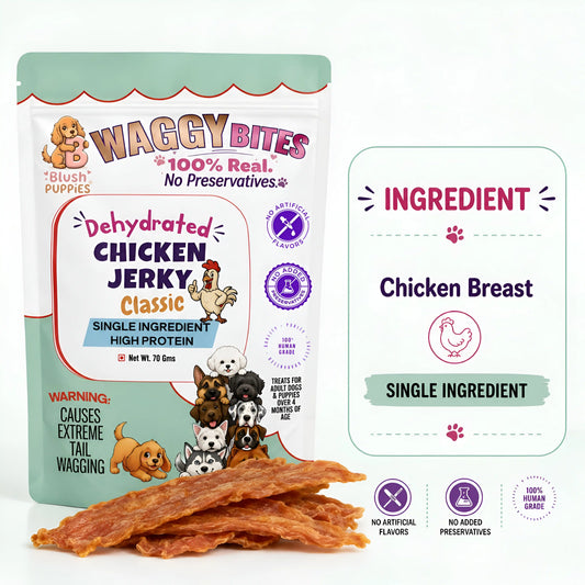 WAGGY Bites Dehydrated Chicken Jerky – Classic