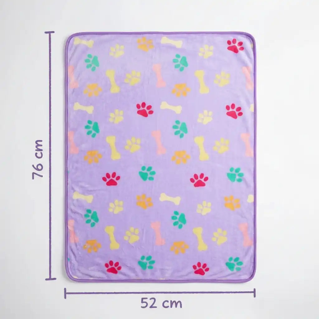 Lavender Paws Fleece Blanket