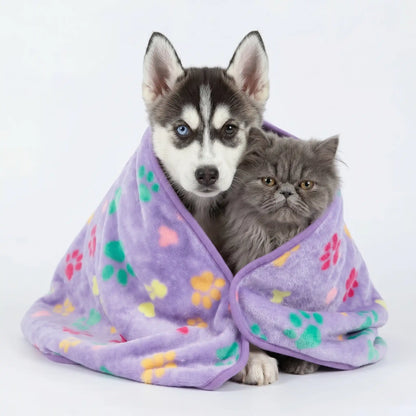 Lavender Paws Fleece Blanket