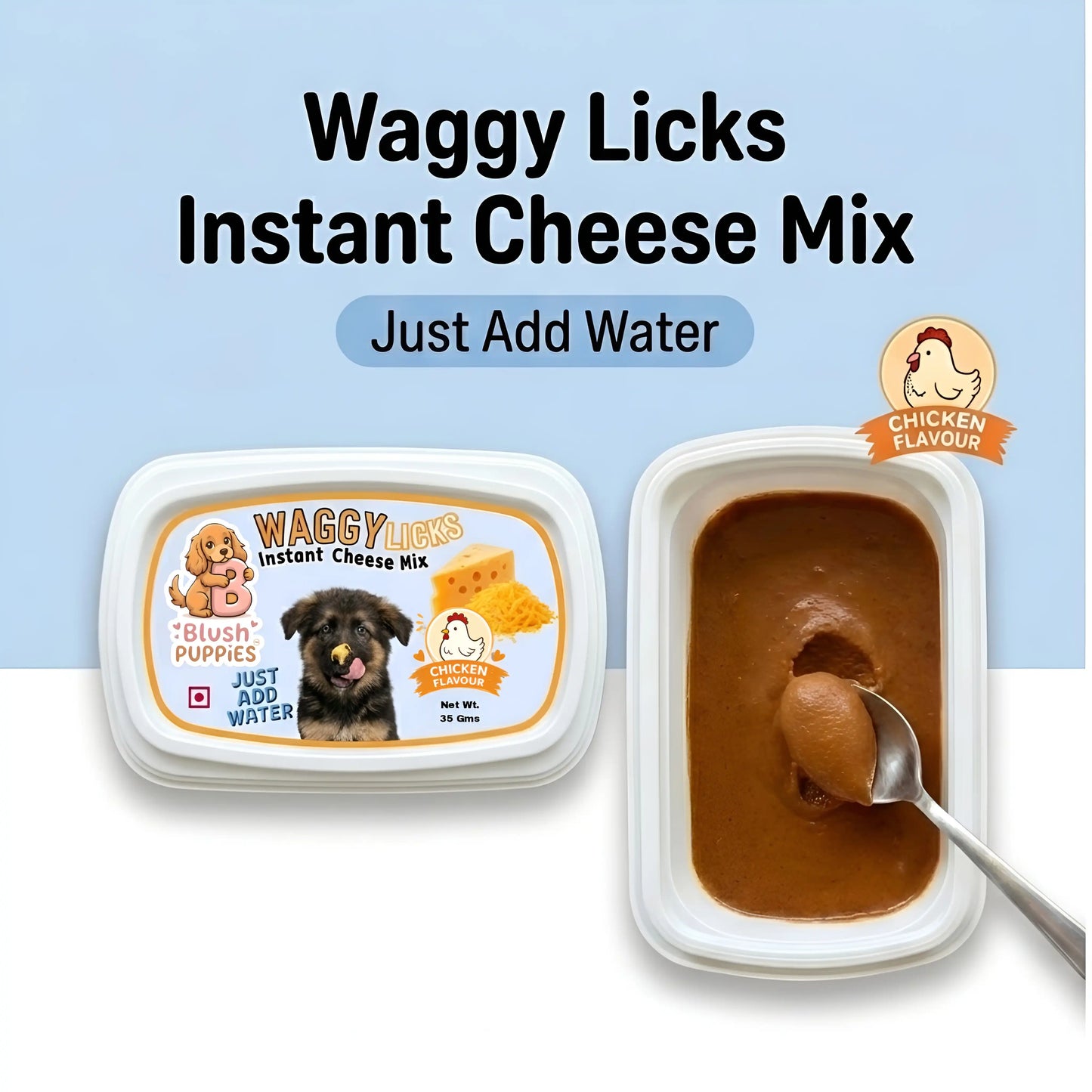 Waggy Licks Instant Cheese Mix (Chicken) for Dogs