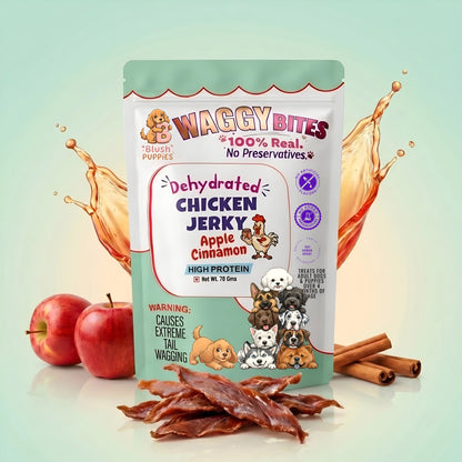 WAGGY Bites Dehydrated Chicken Jerky for Dogs (Apple Cinnamon)