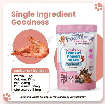 PURRY Bites Dehydrated Crunchy Prawn Snack