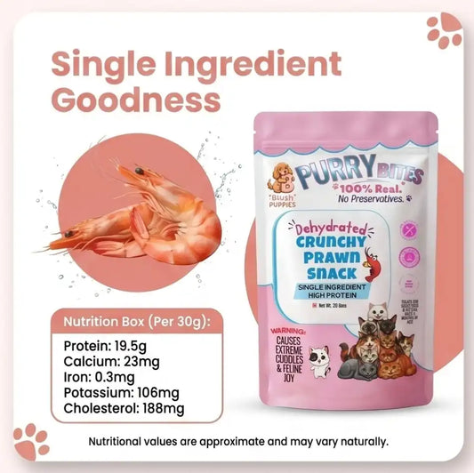 PURRY Bites Dehydrated Crunchy Prawn Snack