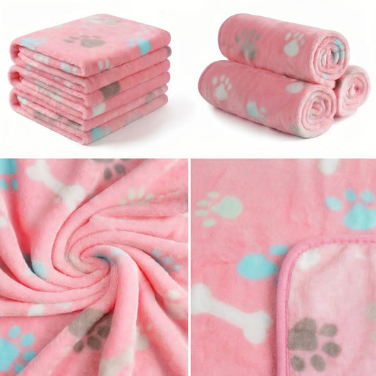 Pink Dream Paws Fleece Blanket