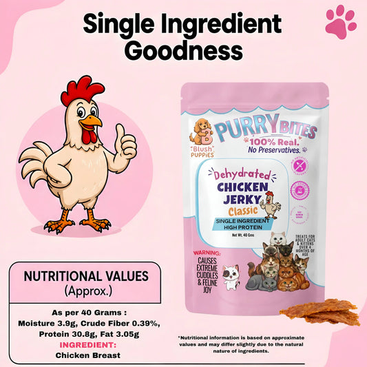 PURRY Bites Dehydrated Chicken Jerky – Classic