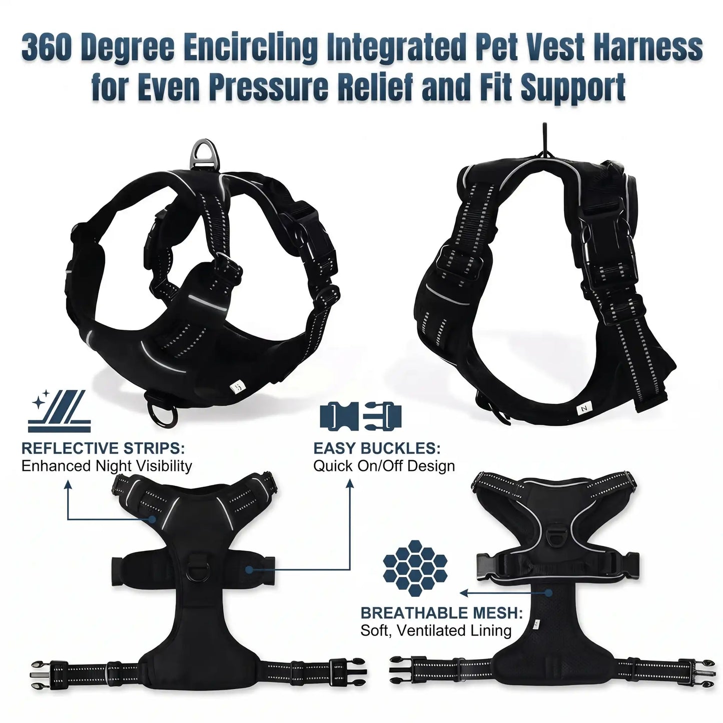 Blush Puppies Ultimate Heavy-Duty Harness & Leash Set