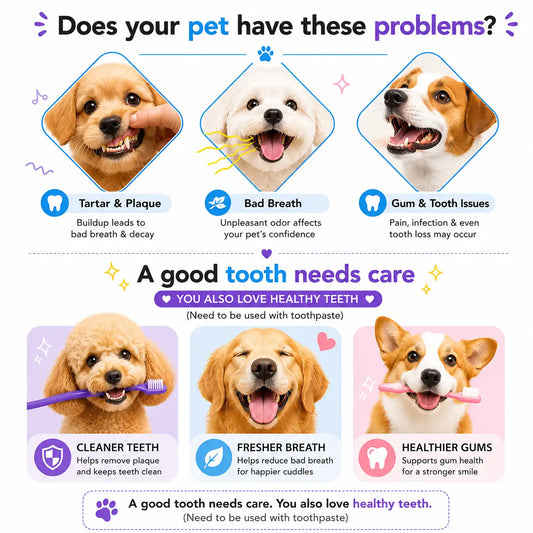 BrightBite Dual-Ended Dog Toothbrush