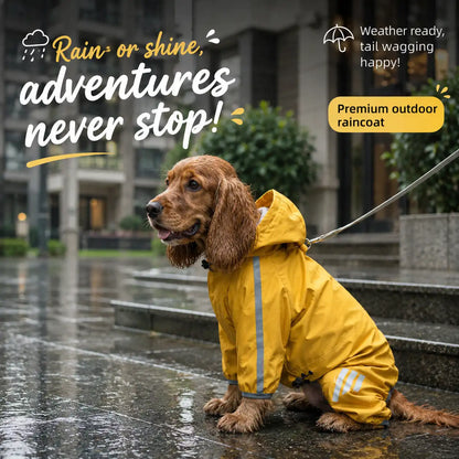 Blush Puppies Rain Rover Waterproof Reflective Dog Raincoat