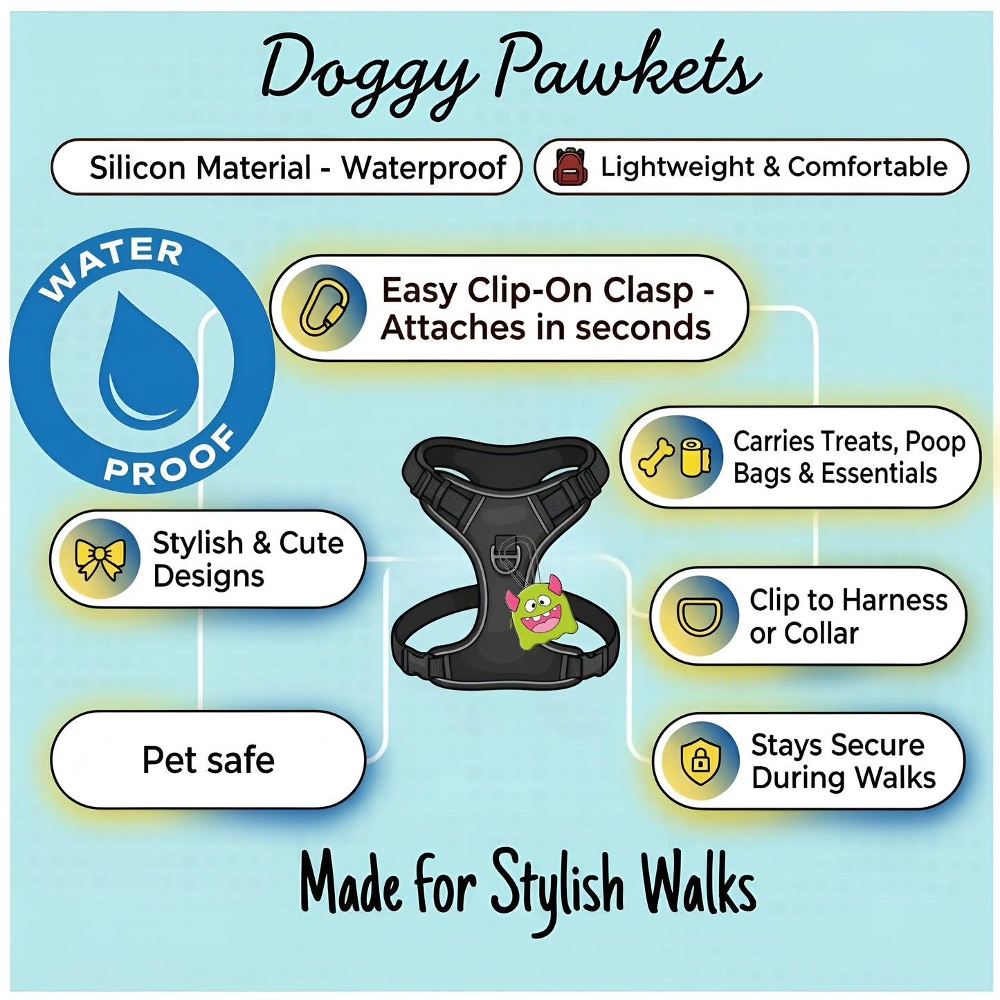 Lil' Monster Doggy Pawket (Waterproof)