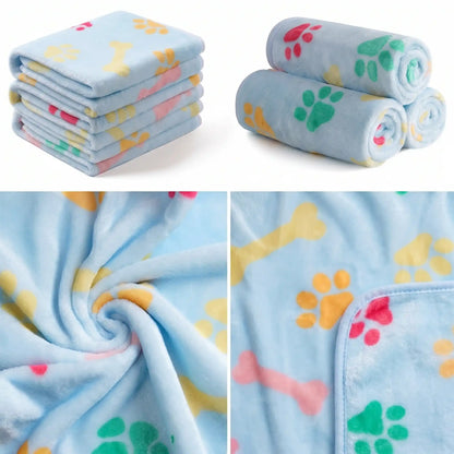 Soft Sky Paws & Bones Fleece Blanket