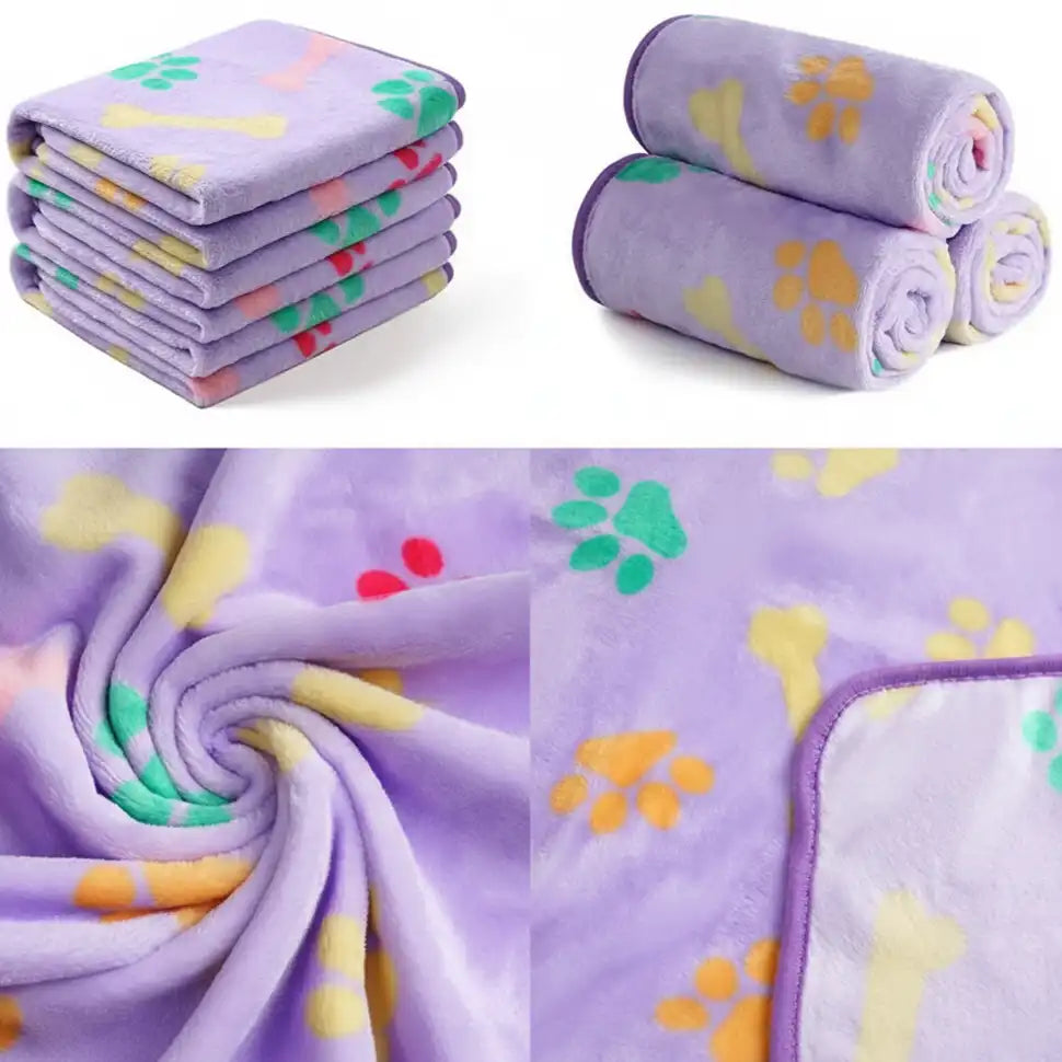 Lavender Paws Fleece Blanket