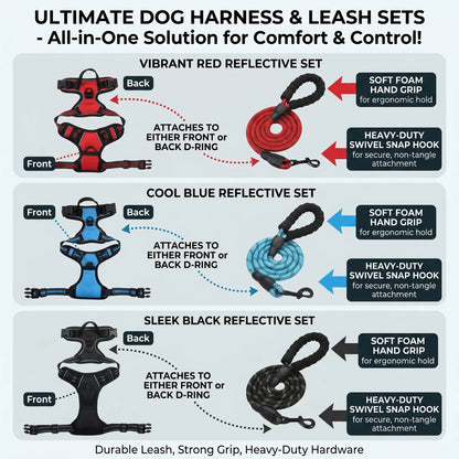 Blush Puppies Ultimate Heavy-Duty Harness & Leash Set