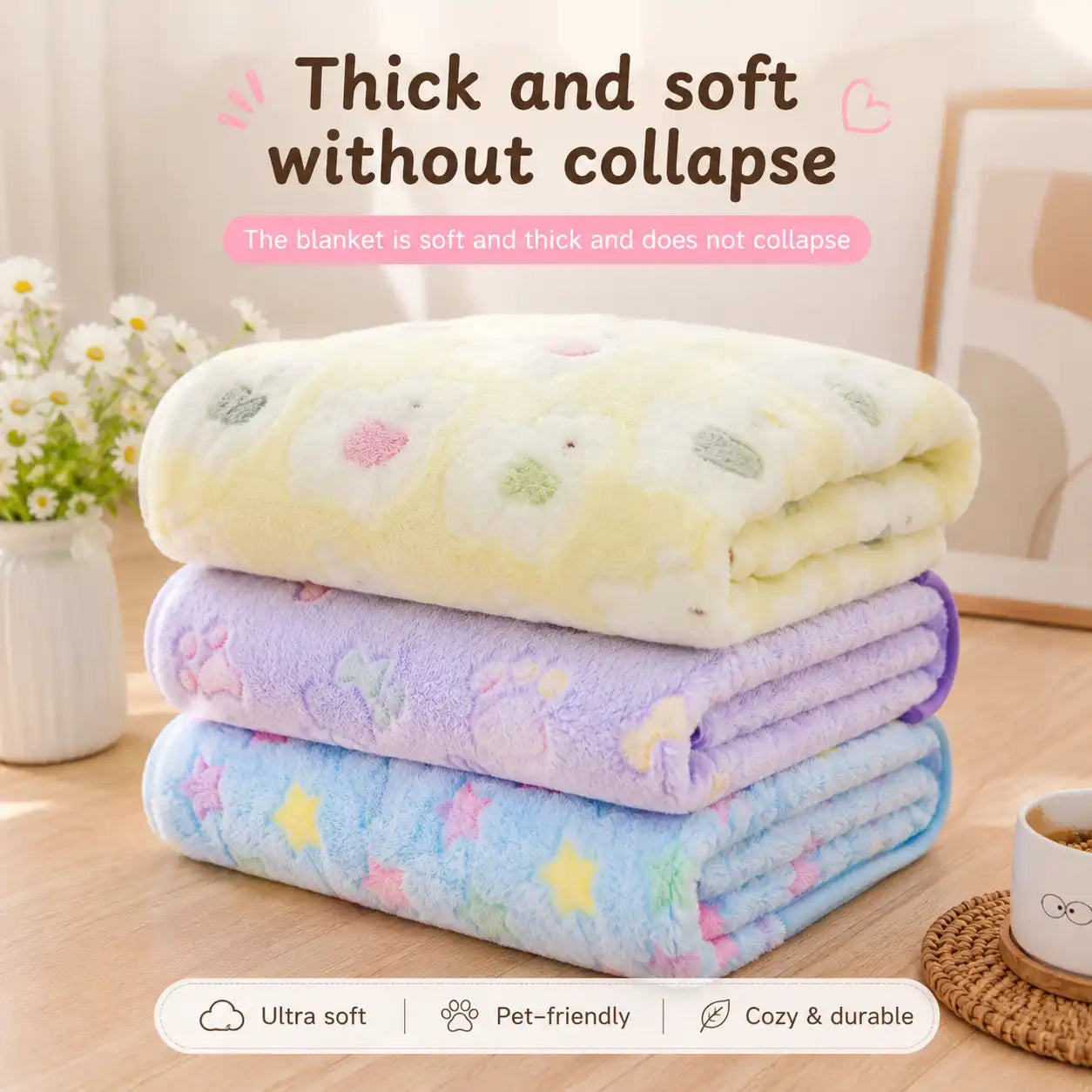 Snuggle Pet Blanket – Ultra-Soft Coral Fleece Blanket for Dogs
