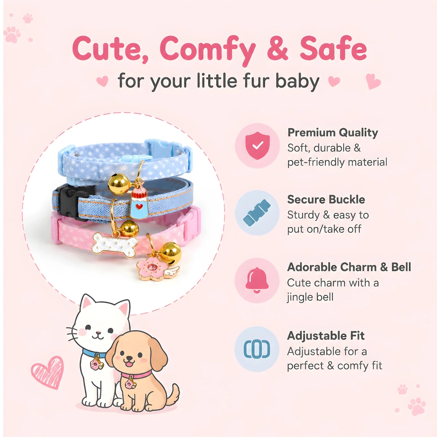 Denim Dreams Charm Collar