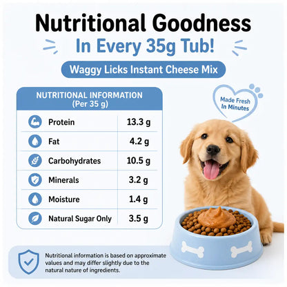 Waggy Licks Instant Cheese Mix (Chicken) for Dogs