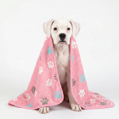 Pink Dream Paws Fleece Blanket