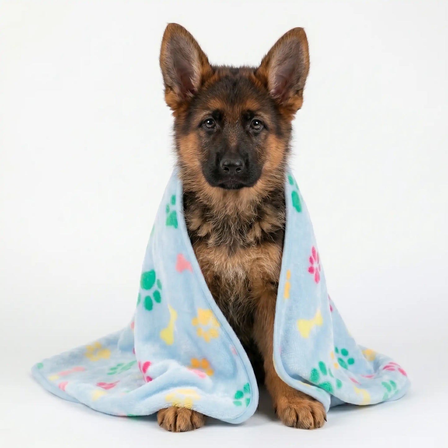Soft Sky Paws & Bones Fleece Blanket