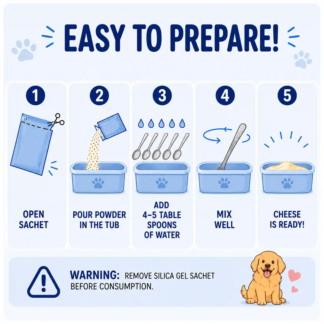 Waggy Licks Instant Cheese Mix (Chicken) for Dogs