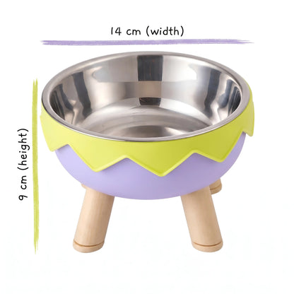 Nom-Nom Eggshell Elevated Pet Bowl