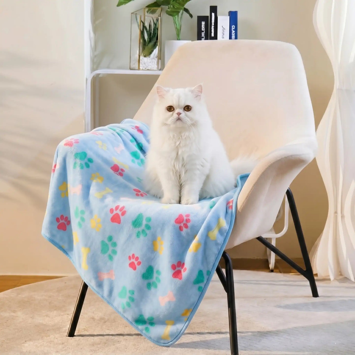 Soft Sky Paws & Bones Fleece Blanket