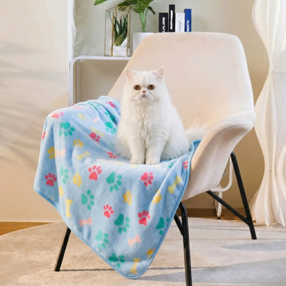 Soft Sky Paws & Bones Fleece Blanket