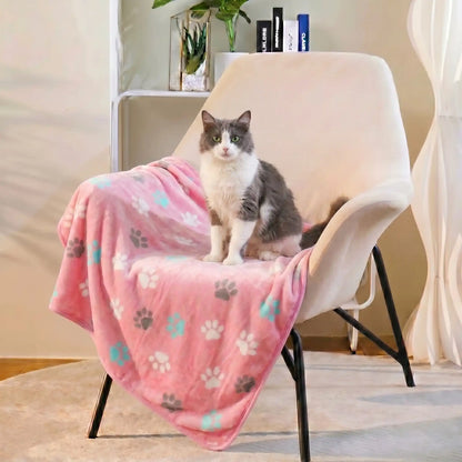 Pink Dream Paws Fleece Blanket