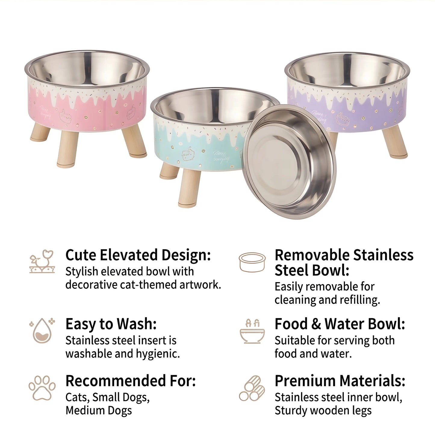 Nom-Nom Drippy Elevated Pet Bowl