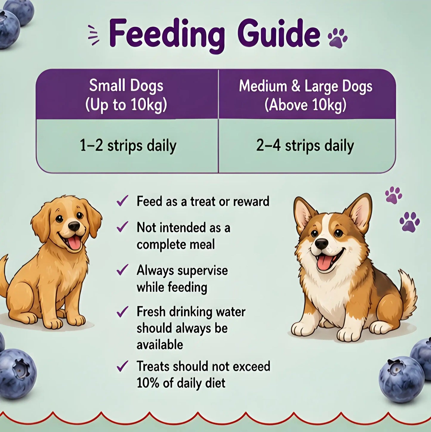 WAGGY Bites Dehydrated Chicken Jerky (Blueberry)