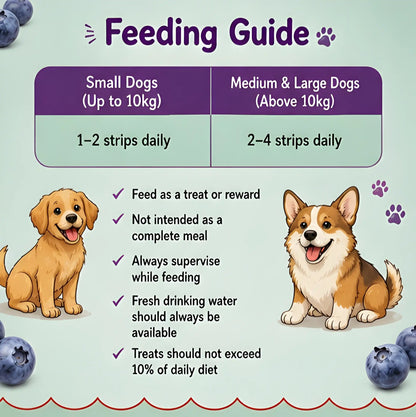 WAGGY Bites Dehydrated Chicken Jerky (Blueberry)