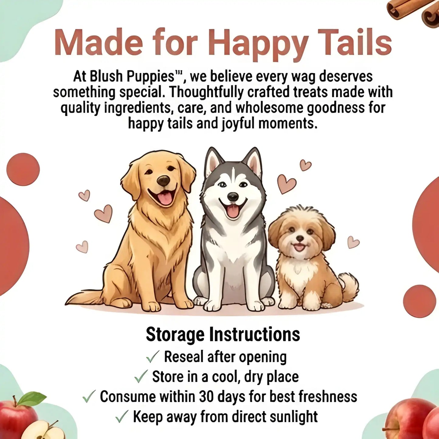 WAGGY Bites Dehydrated Chicken Jerky for Dogs (Apple Cinnamon)