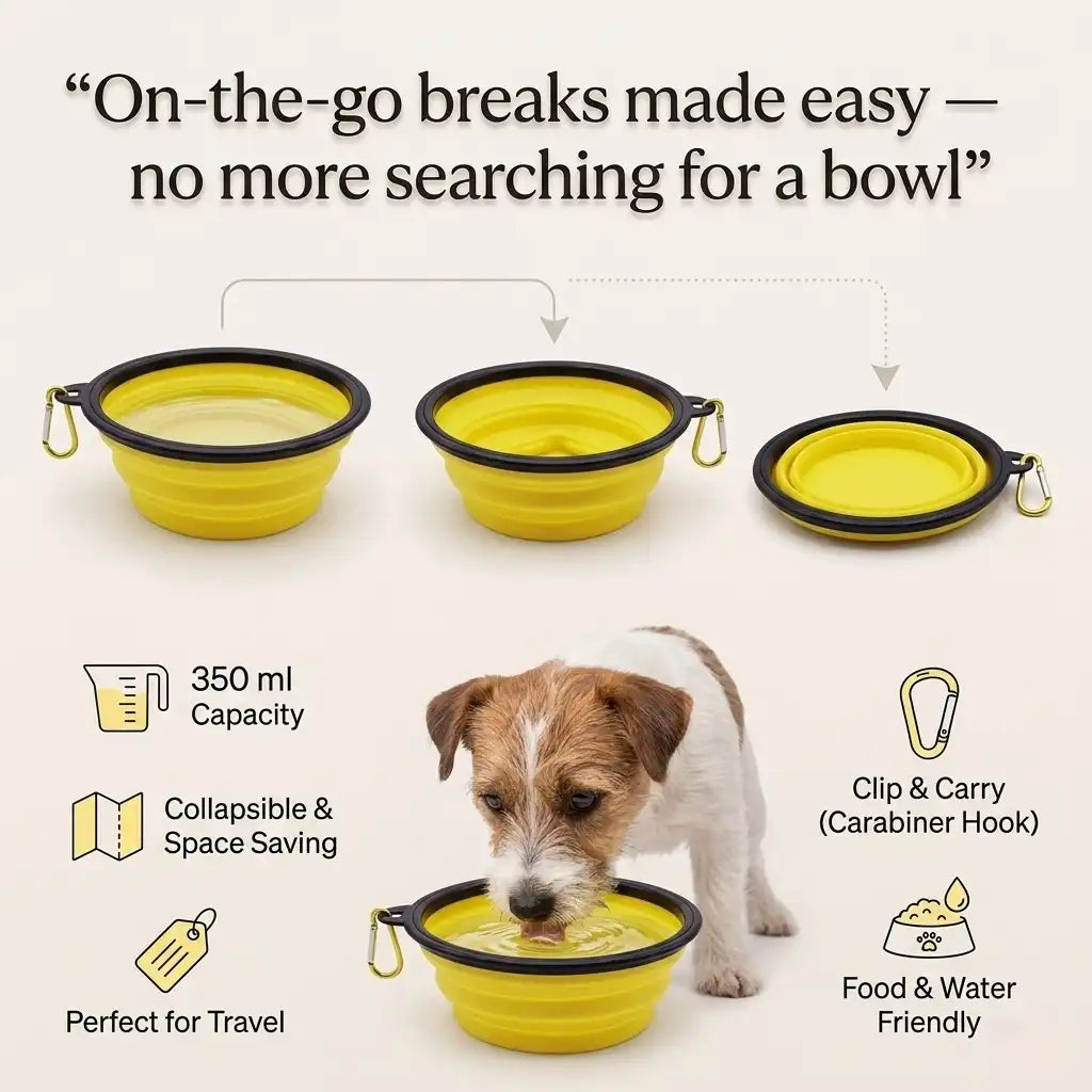 Collapsible Travel Pet Bowl