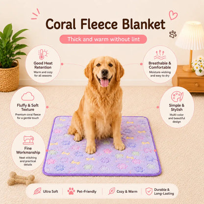 Snuggle Pet Blanket – Ultra-Soft Coral Fleece Blanket for Dogs