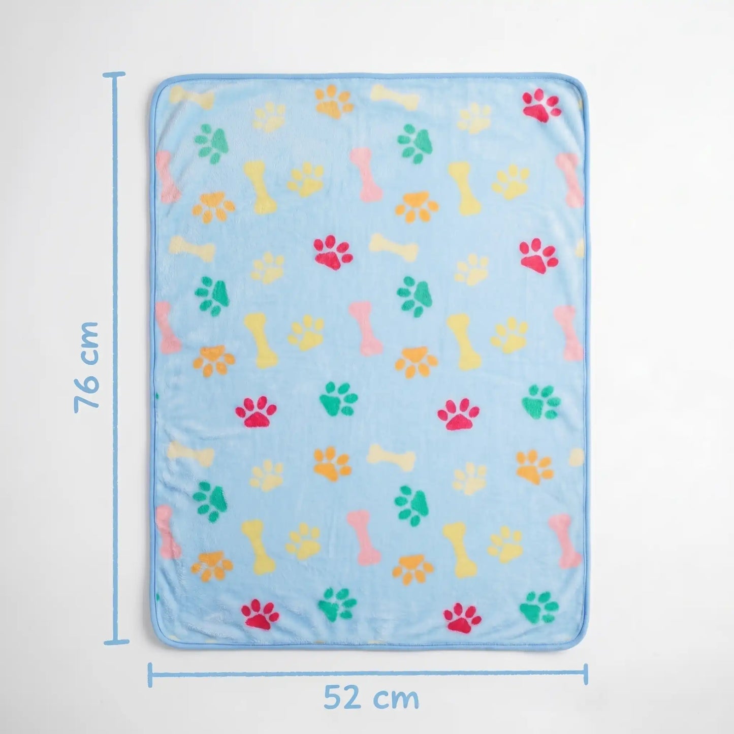 Soft Sky Paws & Bones Fleece Blanket