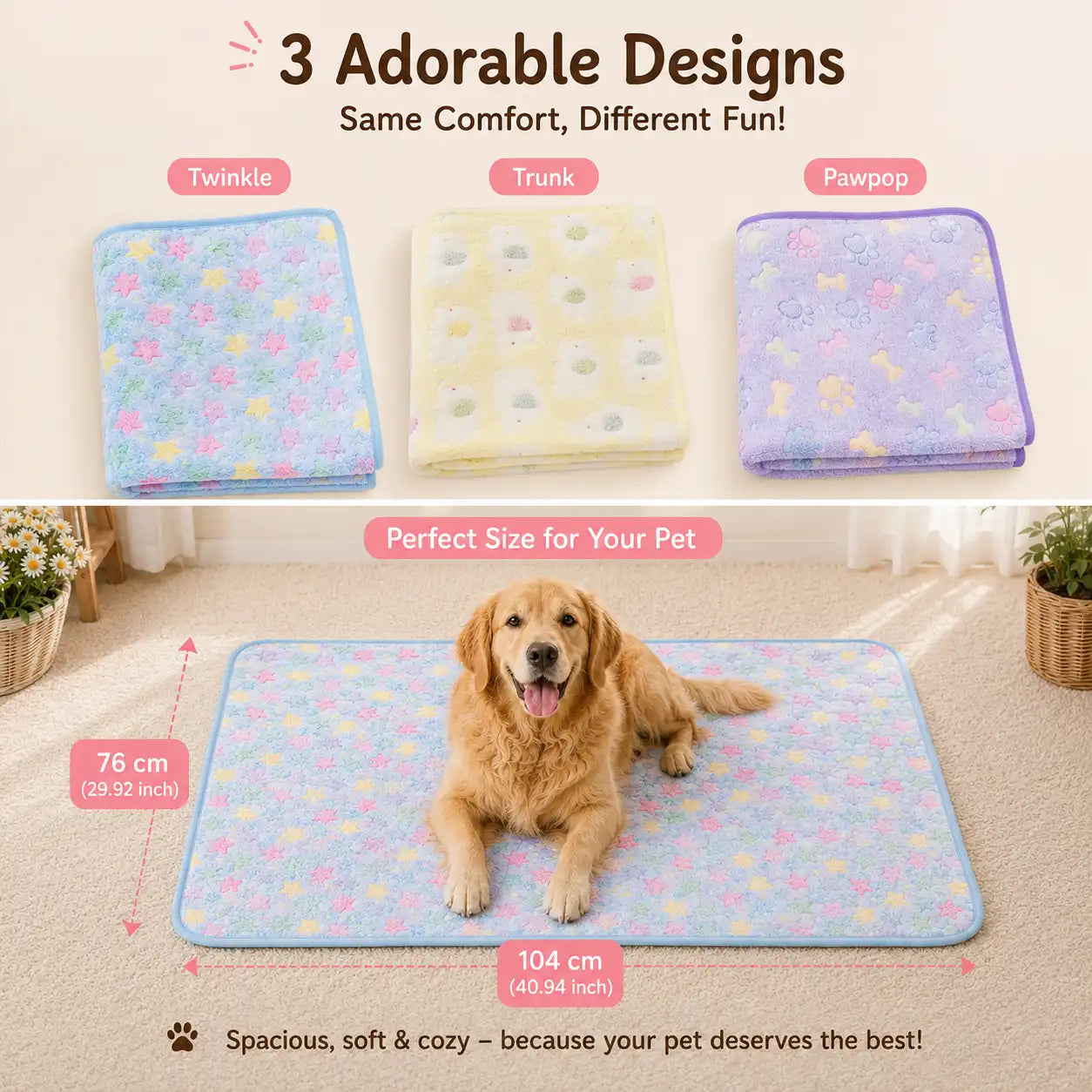 Snuggle Pet Blanket – Ultra-Soft Coral Fleece Blanket for Dogs