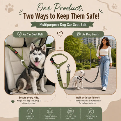 Pawssenger Multi-Use Dog Car Seat Belt